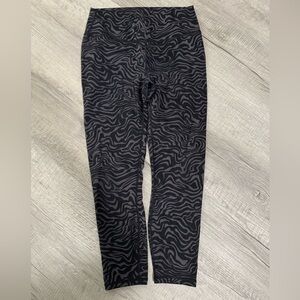 Fabletics Black and Gray Leggings Sleek Fit